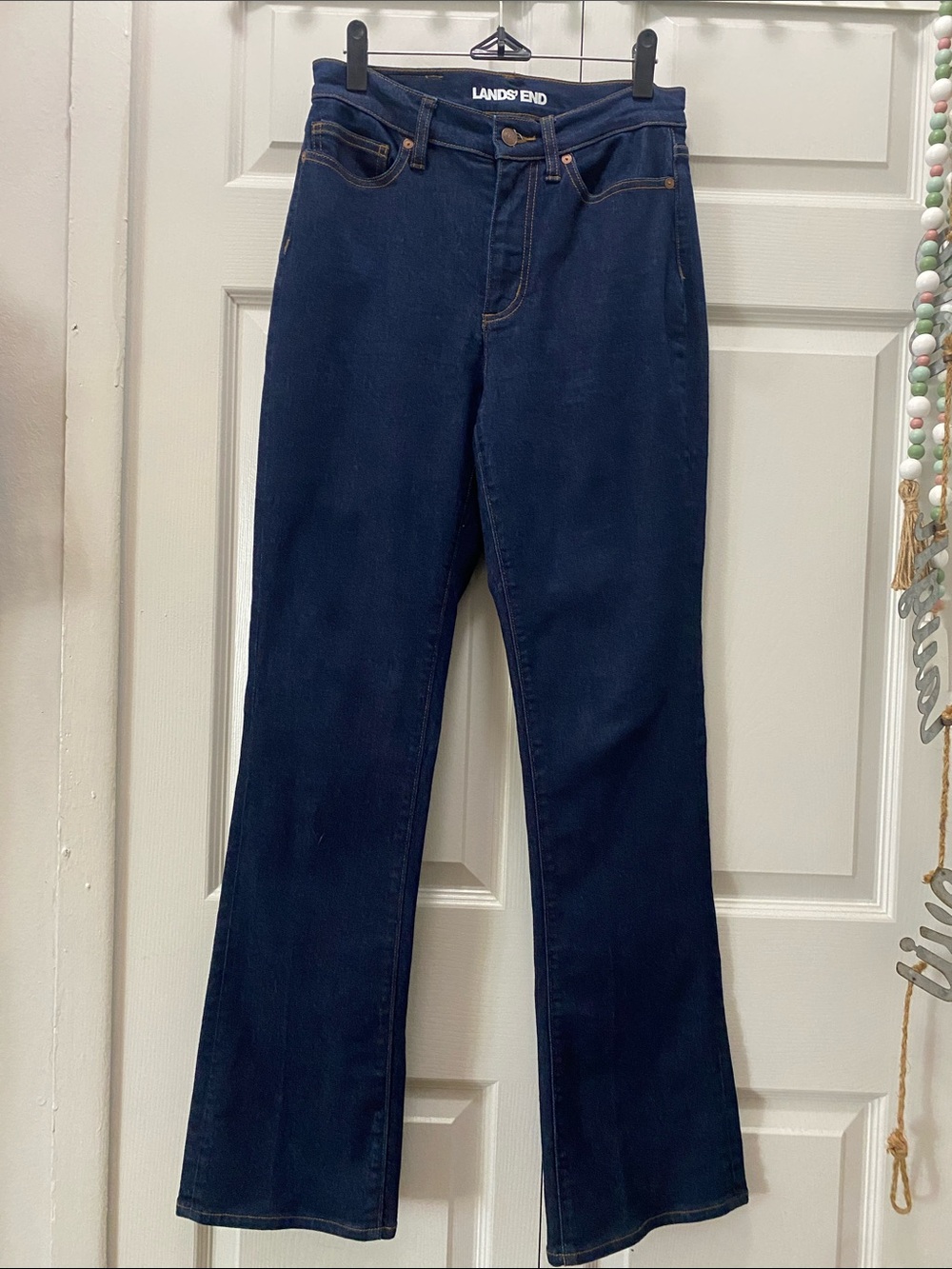 Lands' End Women's Dark Wash Flare Jeans - Size 6 - NWOT